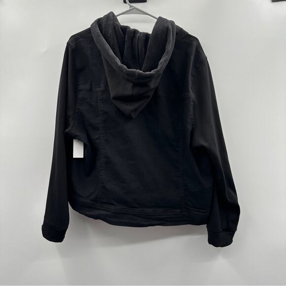 Wallflower‎ Women's The Dreamer 2 Fer Black Long Sleeve Denim Jacket Size 2X NEW - Picture 6 of 12